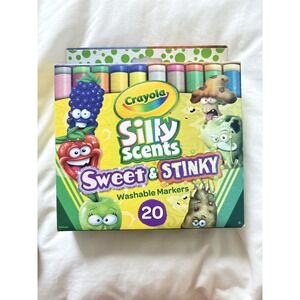 Crayola Markers Silly Scents Sweet & Stinky 20 Pack Rare 2019 Novelty Gag Art